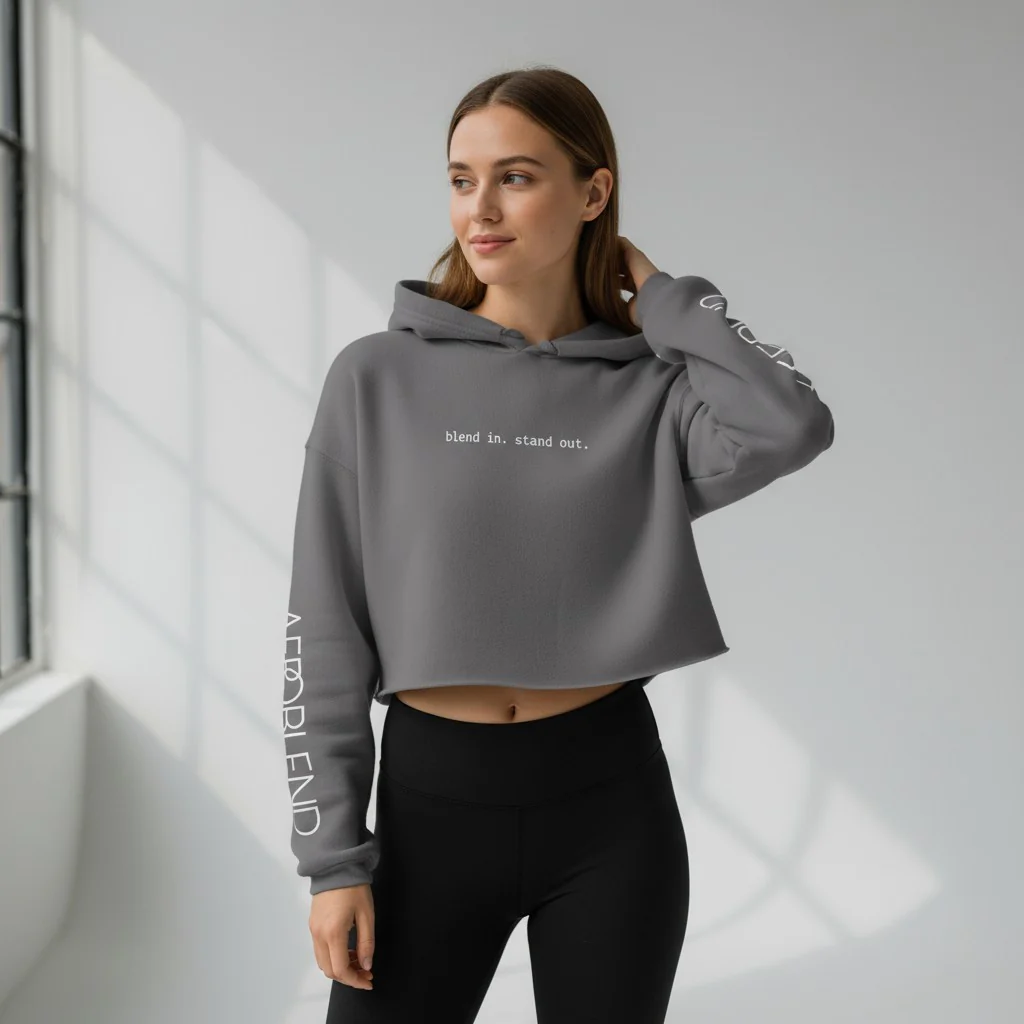 Aeroblend Cropped Hoodie | Blend In. Stand Out. - Image 4