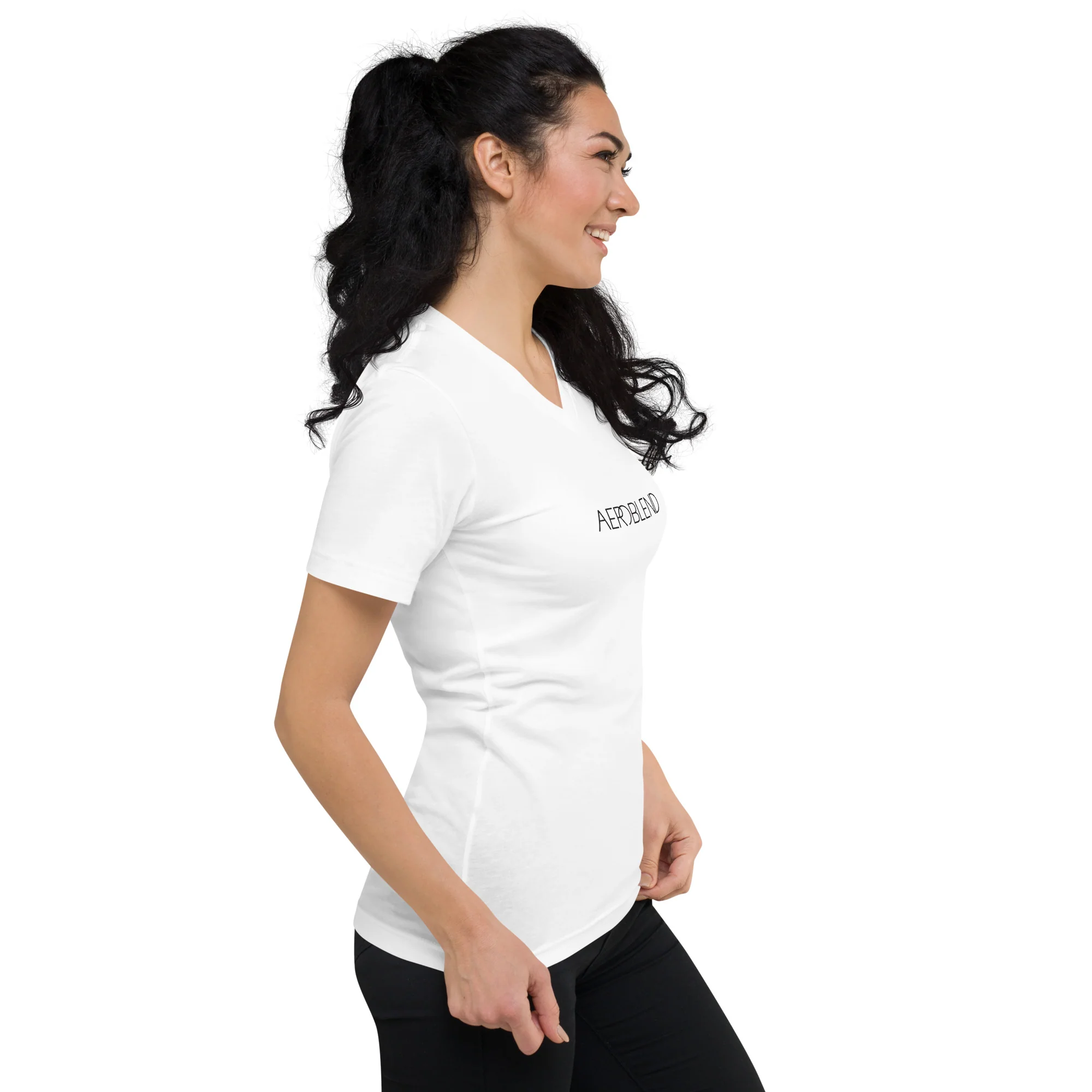 Aeroblend Signature V-Neck Tee | White - Image 3